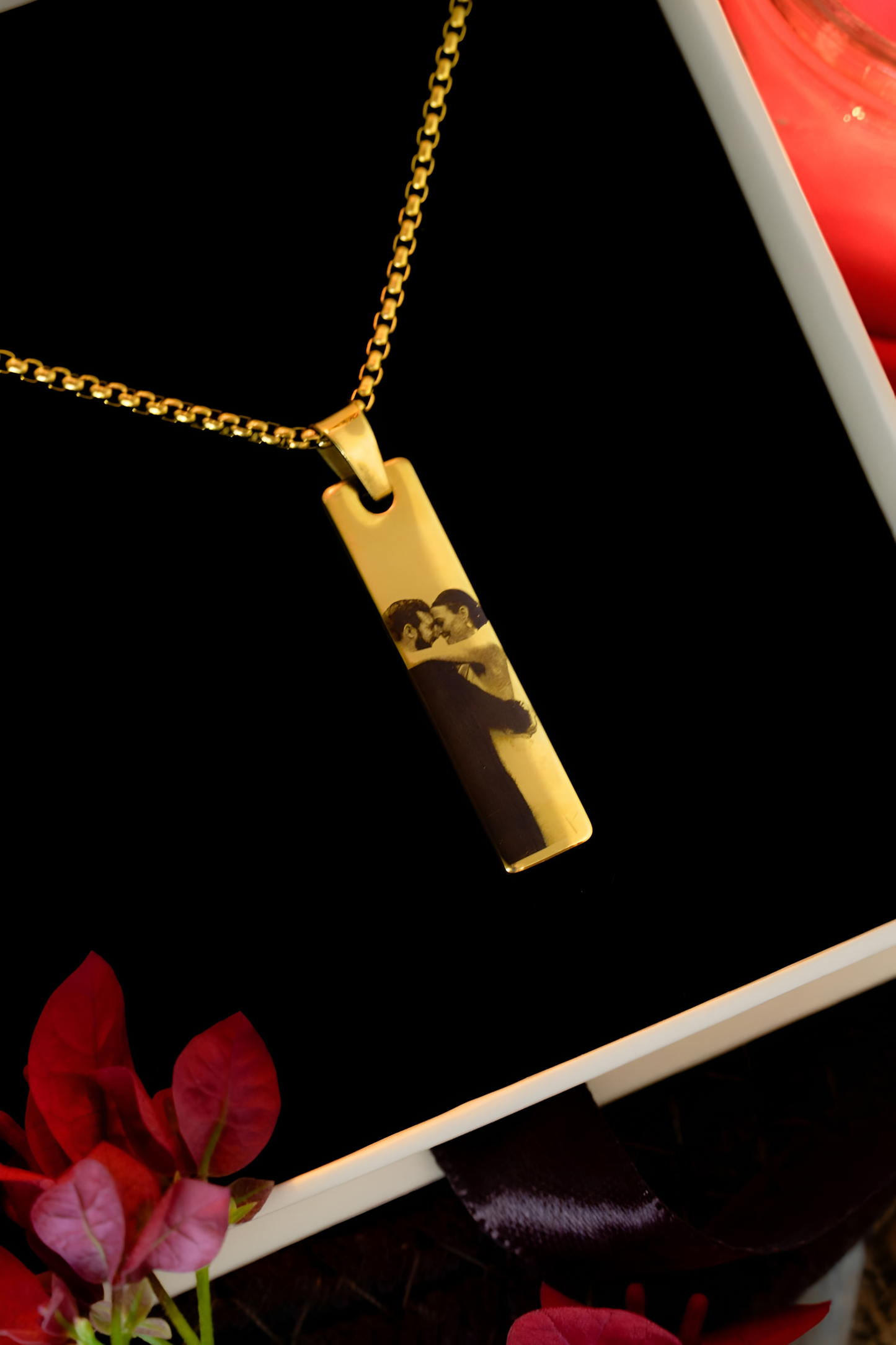 Couple Personalized Photo Necklace