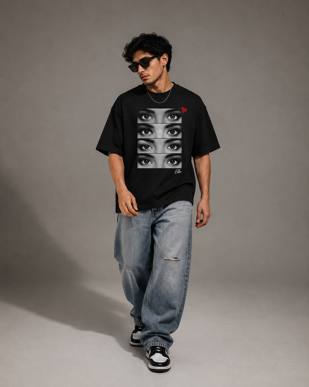 Custom Eye's Oversized T-shirt (Customised Pic)