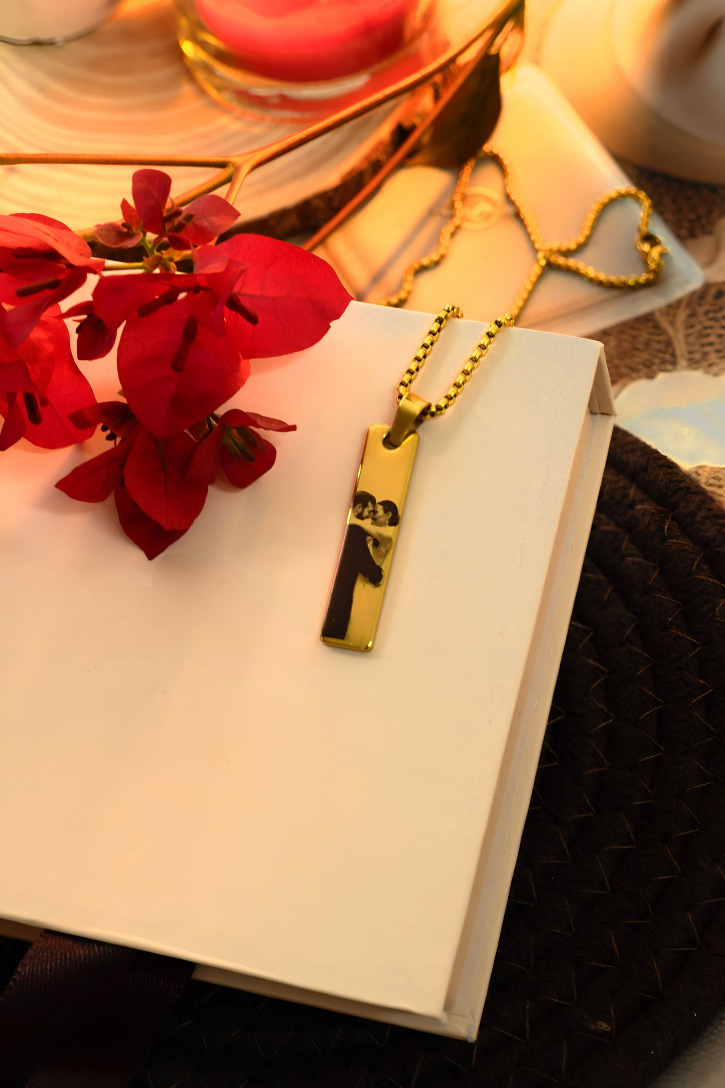 Couple Personalized Photo Necklace