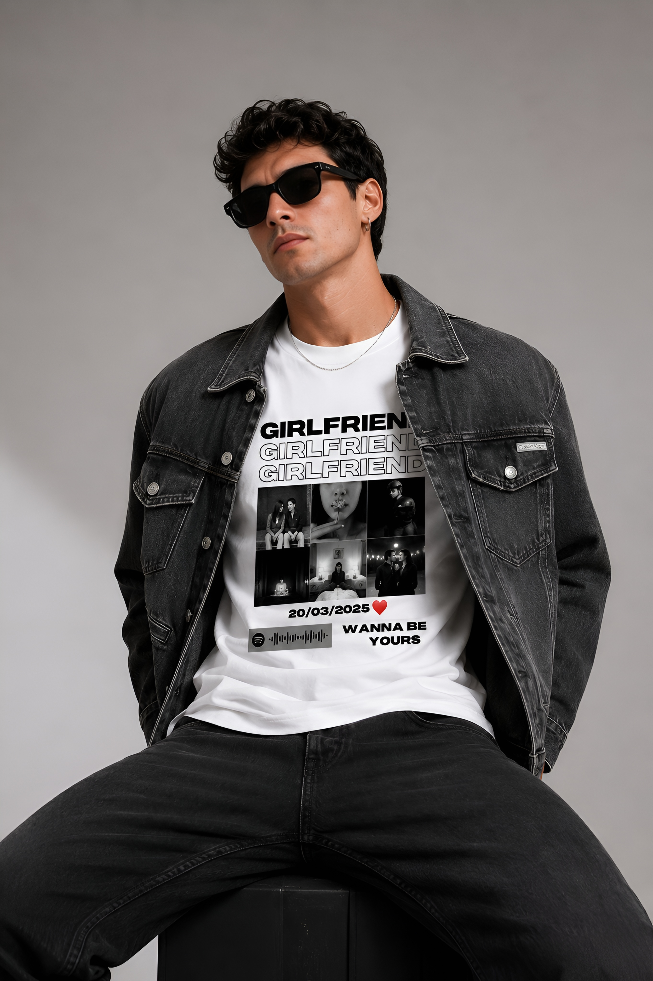 Girlfriend Oversized T-shirt (Customised Pic)