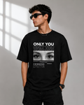 Only You Custom Eye Photo Oversized T-shirt - Front Print