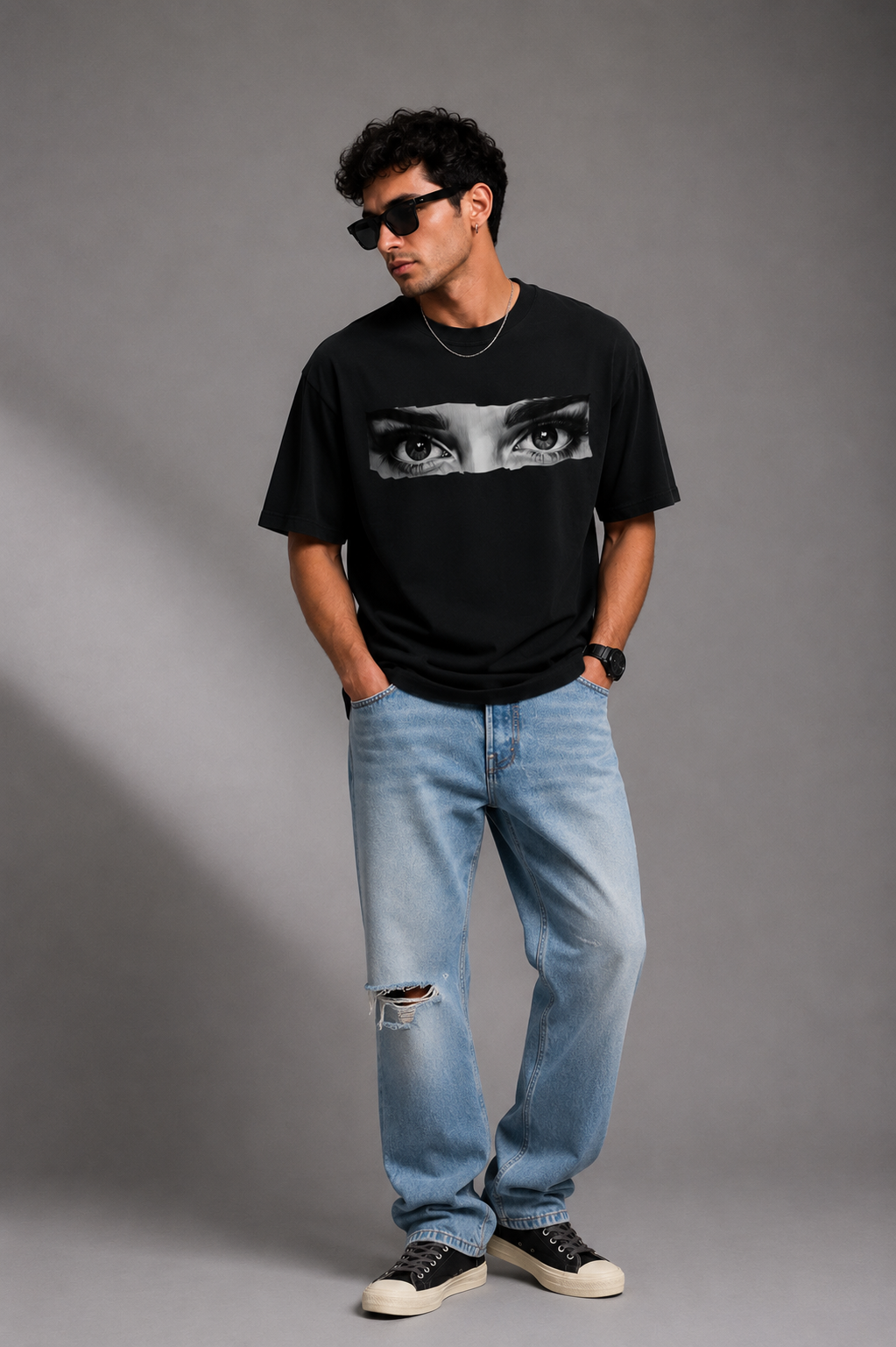 Custom Eye Photo Oversized T-shirt