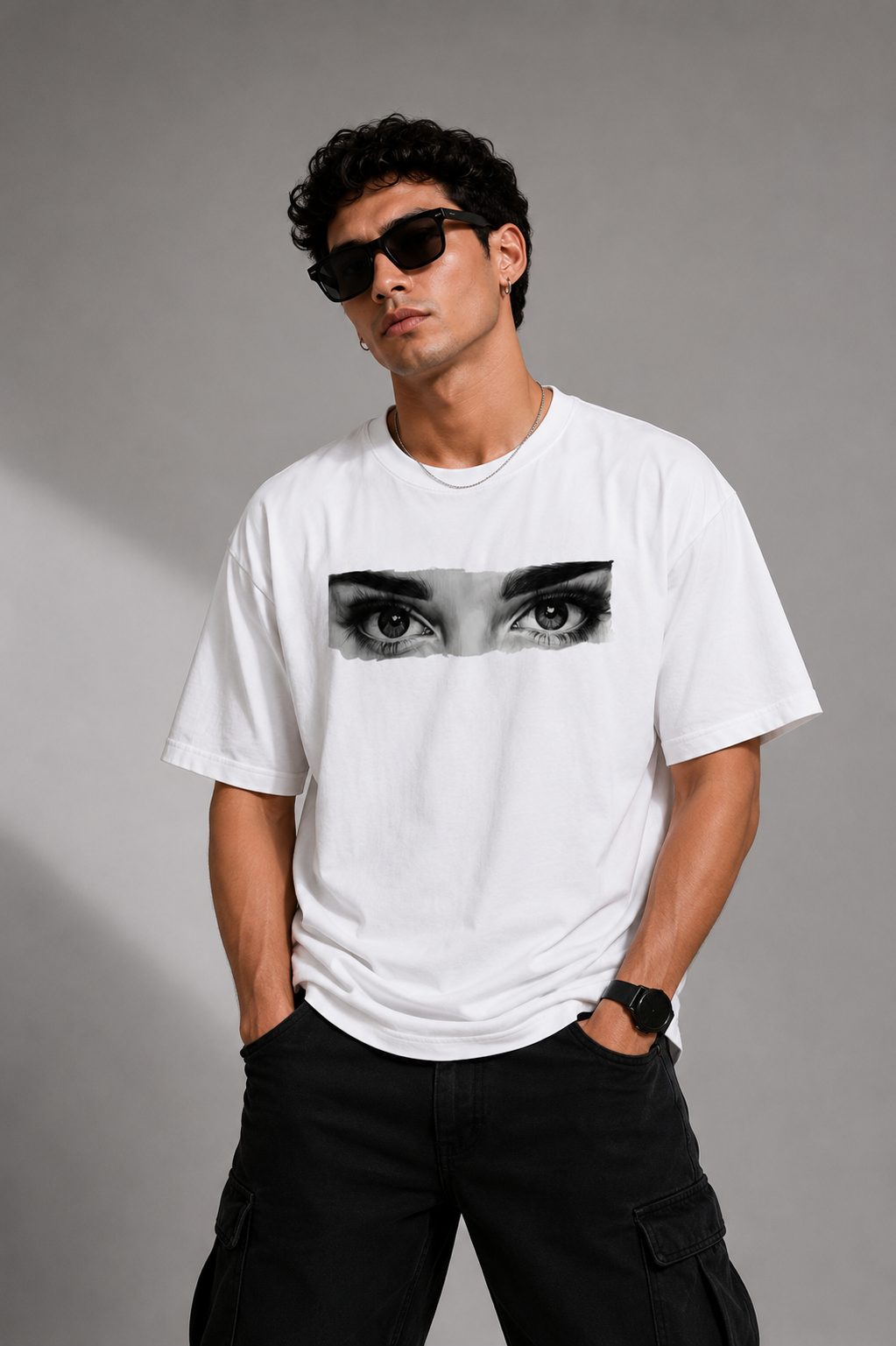 Custom Eye Photo Oversized T-shirt