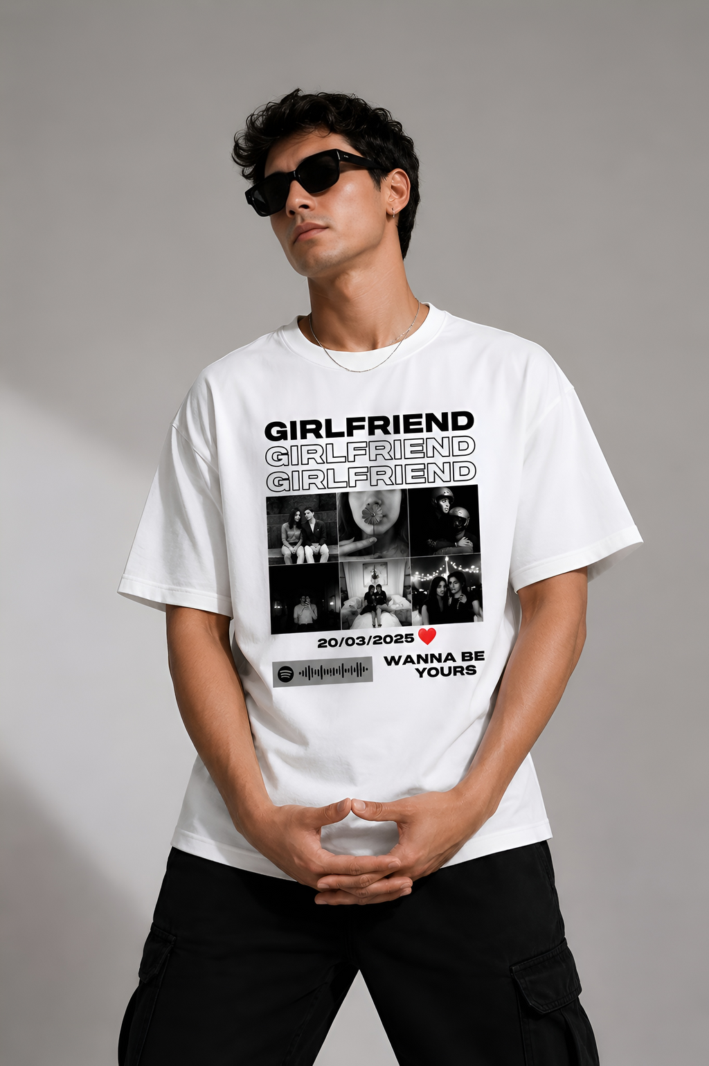 Girlfriend Oversized T-shirt (Customised Pic)