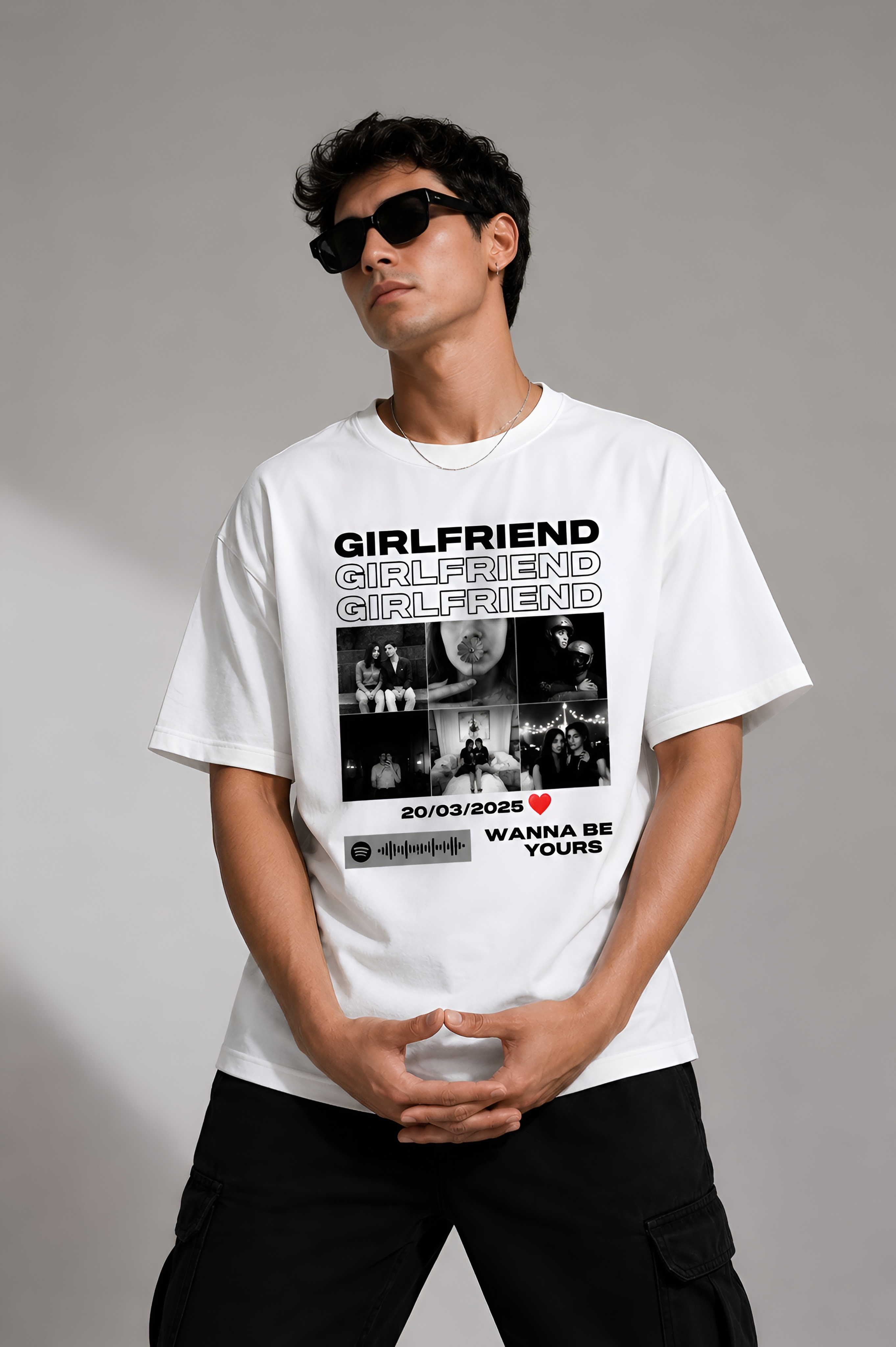 Girlfriend Oversized T-shirt (Customised Pic)