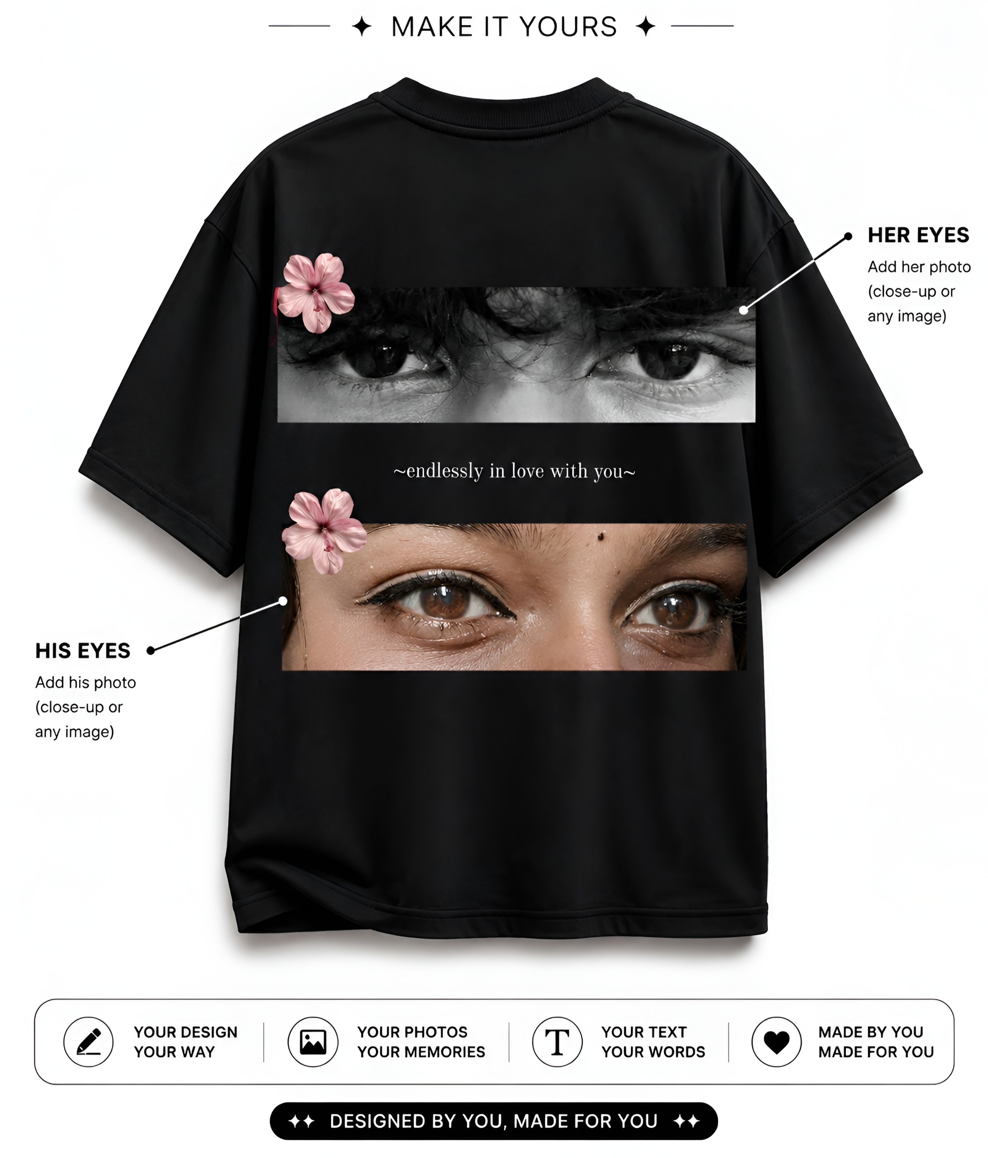 Custom Couples Eye's T-shirt