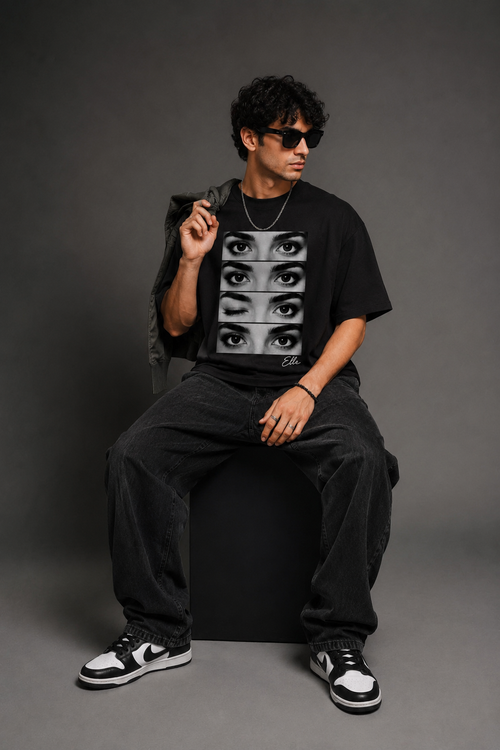 Custom Eye's Oversized T-shirt (Customised Pic)