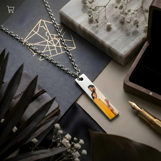 Couple Personalized Photo Necklace