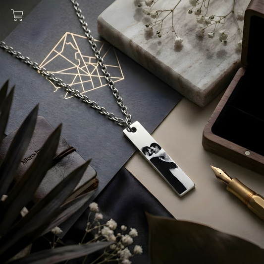 Couple Personalized Photo Necklace