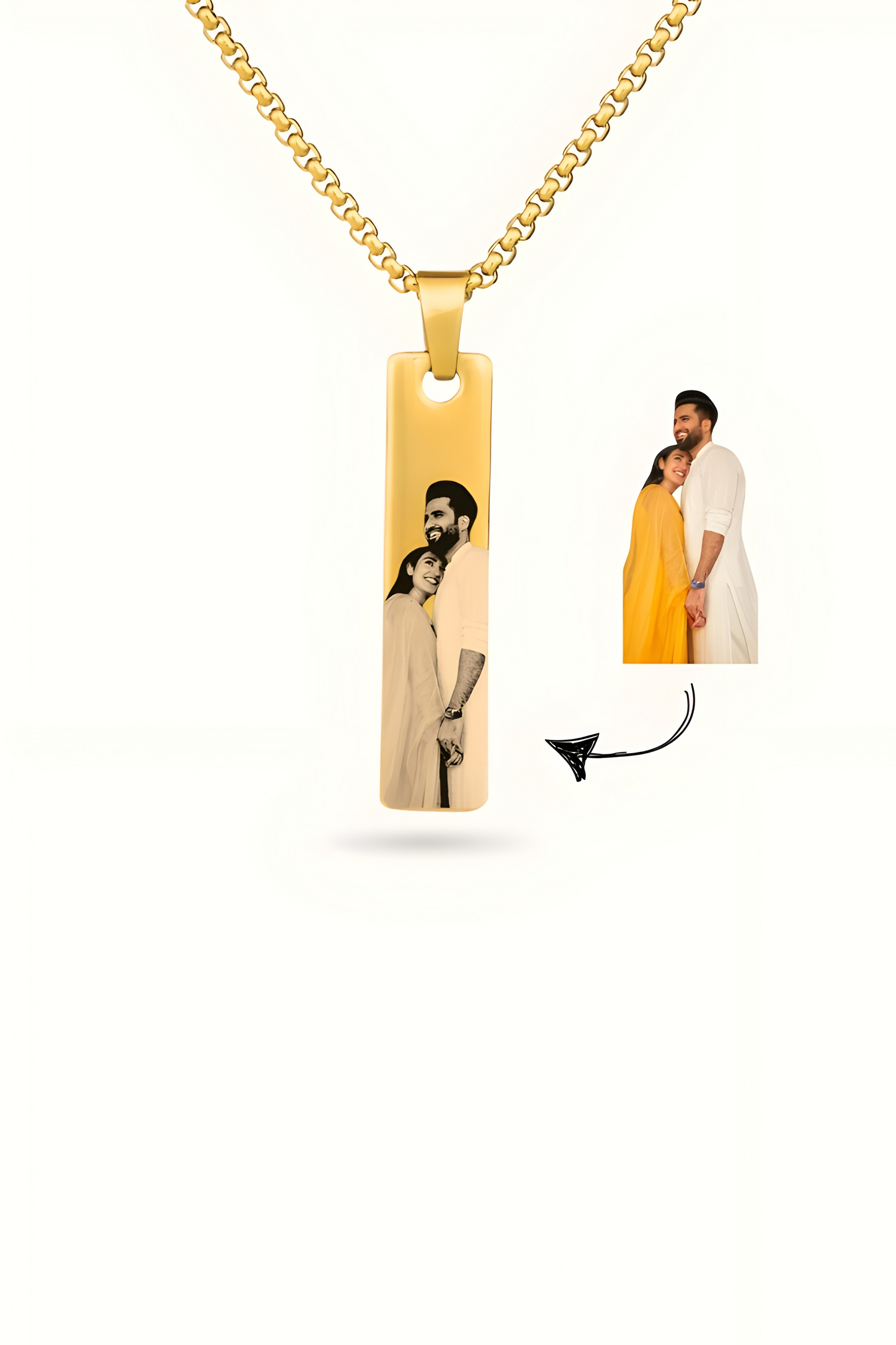 Couple Personalized Photo Necklace